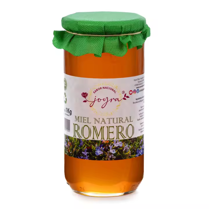 ARTE SABOR Miel 100% natural, pura, cruda, de Romero. Tarro de cristal de 1000gr 8x8x17 Cm. - 1