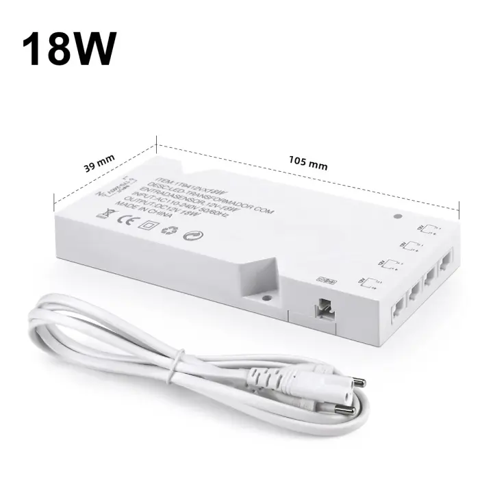 Transformador De Iluminación LED DC12V Adaptador De Suministro De Energía 2A 3A 5A 8A Con Puerto Dupont Para Tiras LED Luz De Armario Y Estante DIY En El Hogar - 1