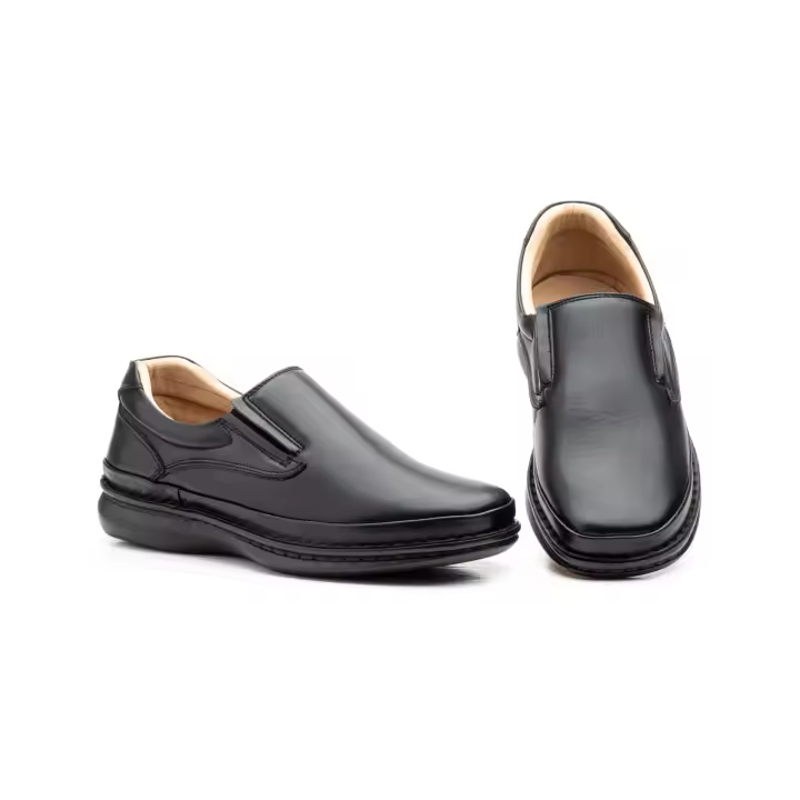 MºCT-9004 Negro- Hecho en España ZAPATO Hombre Piel CON ELASTICOS Numeración: 39-45 Marca: Cactus Color: Negro- ZAPATO EN PIEL CON ELASTICOS LATERALES  MUY SUAVE Y MAXIMO CONFORT Y CALIDAD CON SUELA MUY LIGERA Y TODO COSIDO - 1