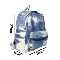 Mochila informal de lona con estilo gráfico teñido anudado.MEJORADA.estampado tie-dye.unisex, Bolsillo trasero antirrobo - details 0