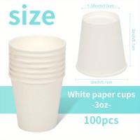 100PCS Vaso De Papel Desechable Blanco Mini Para Probar Café Supermercado Restaurante Tienda De Café Hotel Vaso De Mascarilla De Café Comprimido - details 0