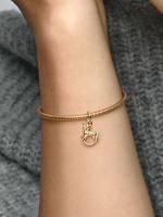 Pandora - Charm Colgante Unicornio Mecedor-Plata de Lei, Baño de Oro de 14K - details 2