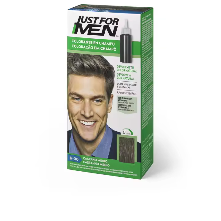FALLO.Just For Men Tinte para Cabello en Champú - Elimina Canas en 5 Minutos - 1