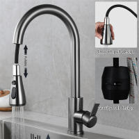 Grifo De Cocina Pull out En Acero Inoxidable 304 Montado En Piso Con Cabezal De Agua Grifo De Esterilla Ajustable Para Agua Caliente Y Fría - details 8