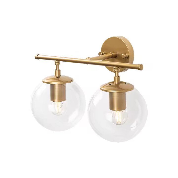 Aplique de pared WELLHOME, Estructura de metal Color Oro brillante - 1