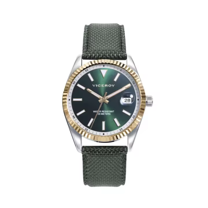 Viceroy Reloj Hombre Acero Correa Nylon Esfera Verde Chic 4243767 - 1