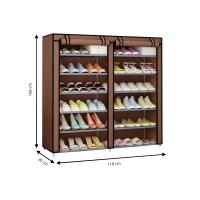 LUTODY - Zapatero, Organizador de zapatos de tela textil auxiliar, Compacto de varios niveles, Vertical , Tubo metal, Plegable, Vestidor portátil para recibidor, Entrada, Sala de estar, Salón, Ligero y resistente - details 8