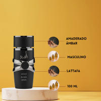 Lattafa Asad Elixir Eau de Parfum 100 ml - Fragancia Masculina Oriental Amaderada con Notas de Pimienta Rosa, Azafrán y Vainilla - details 0
