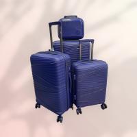 Juego de Maletas Azul Rígidas 4pzs. Maleta Cabina, Maleta Mediana, Maleta Grande y Neceser. Set de Maletas de Viaje ABS Eco Friendly, 4 Ruedas Dobles, Cierre Combinación 04-04 - details 1