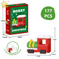 HUIQIBAO Bloques De Construcción Micro De Navidad Con Modelo De Santa Claus Y Payaso De Nieve Regalos De Navidad Para Niños Juguetes Educativos De Bloques Auto-Lock De Plástico ABS - details 2