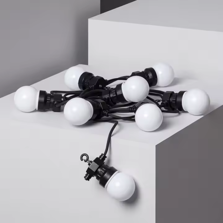 Ledkia Guirnalda de Bombillas LED Solar Exterior Kuiper 7m Blanco - 1
