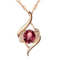 Collar Colgante Rojo De Lujo Con Zirconia Para Mujer Joyería De Moda Romántica Para Novia Caja De Regalo De Apple Regalo De Navidad 2023 - details 9