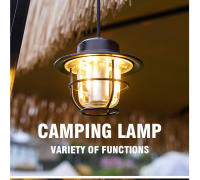 Nueva luz LED para acampar con carga tipo C, luz para tienda de campaña al aire libre con gancho y asa, luz de camping retro - details 15
