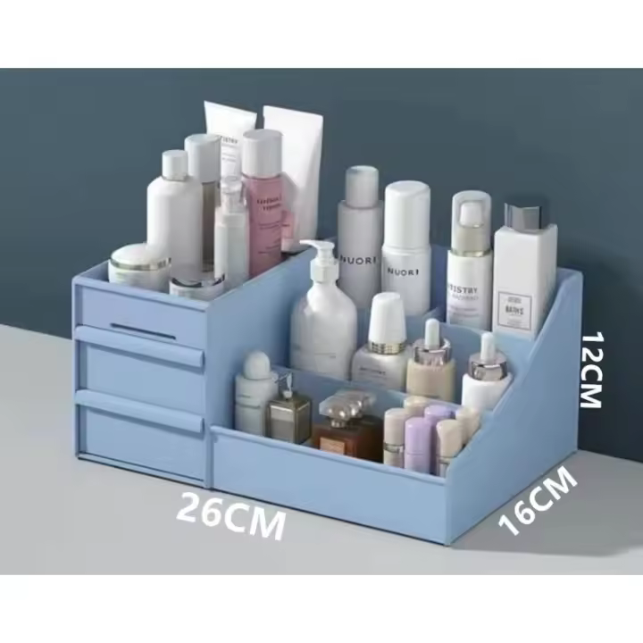 Organizador de Escritorio para Cosméticos, Caja de Almacenamiento con Gran Capacidad para Maquillajes, Esmaltes de Uñas y Joyería ,Organizador para Maquillaje DE PLASTICO - 1