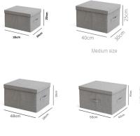 Caja De Almacenamiento Grande, Cajas De Almacenamiento con Tapas, Caja De Almacenamiento De Ropa, Caja Plegable De Tela - details 2