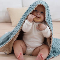 Manta Bebé De Fleece Cálida Y Suave Para Recién Nacidos Funda De Sillín Para Coche Edredón De Cuna Abrazo Suave Lavable Para Todas Las Estaciones - details 2