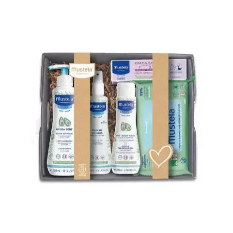 Mustela Canastilla Gris - Hidrata y Limpia - Cuidado de la Piel para Bebés y Niños - 1