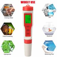 Probador de pH digital, resolución 0.01 0-14pH 4 en 1 PH/EC/TDS/medidor de temperatura, probador de calidad del Agua with LCD retroiluminado, calibración automática, prueba para laboratorio de Acuario de piscina potable - details 3