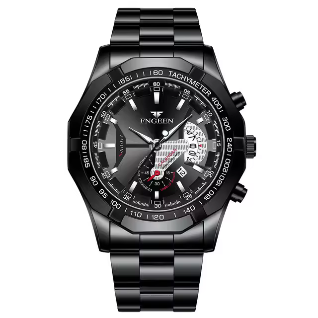 Reloj De Pulsera Deportivo Para Hombre 2024 Marca Nueva Estilo Moda Cristal De Hardlex Resistente Al Agua Luminoso Fecha Automática Acero Inoxidable - 1