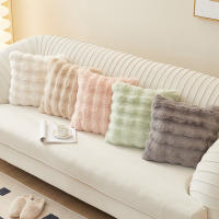 Juego De Cojines De Peluche Tuscan Rabbit En Color Crema Suaves Para Sofa Y Coche Decoración De Dormitorio Tamaño 45x45cm - details 5