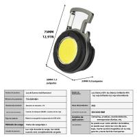 Linterna LED De Banda COB Para Llave De Billetera Mini Luz De Trabajo Recargable Tipo C Con Abrebotellas Para Camping Al Aire Libre - details 14