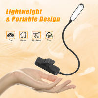 Lámpara De Lectura Amber Mini LED Recargable Con Clip Flexible Luz Nocturna Para Viaje Y Dormitorio Fuente De Alimentación USB - details 6