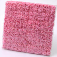 144pcs Flores De Terciopelo Mini Rosa Pe Para Boda Decoración De Hogar Scrapbooking DIY Coronas Artificiales Flores 2cm - details 10