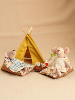 Sofá De Tela Artificial De Miniatura 1:12 Para Casa De Muñecas Bjd Ob11 Estilo Pastoral Material Textil Y Fibra - details 7