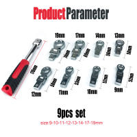 Juego De Llaves De Eje Interchangeable Portátil Con Cabeza De Apretar Ratchete Rotativa 180° Llave De Torque Flexible Desmontable De Acero Cr-V - details 1