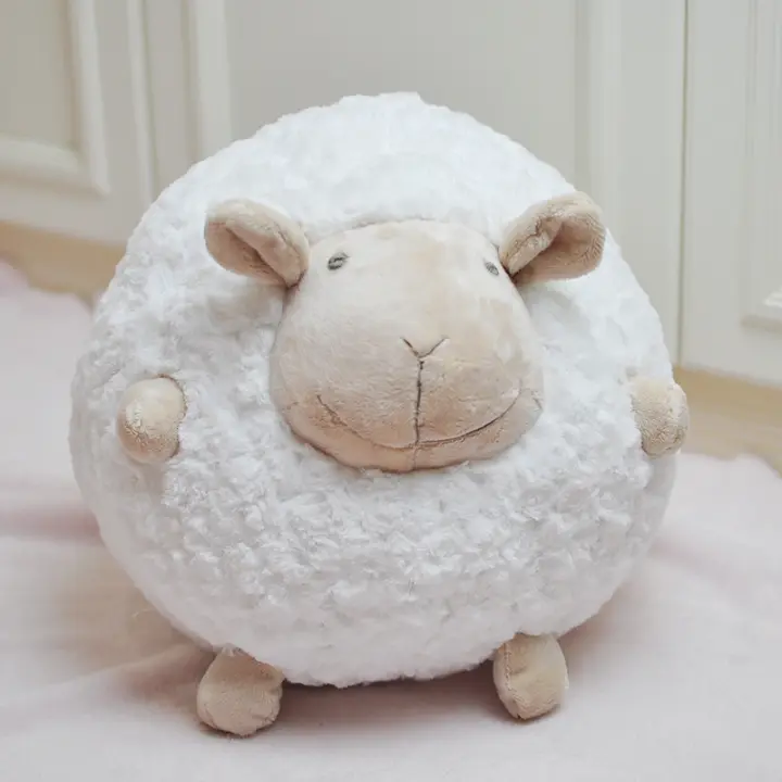 Almohada De Oveja Lindo Y Suave Para Niños Juguete De Peluche Para Dormir En Cama O Sofá Rellena De Algodón PP Edad Recomendada 3-12 Años - 1