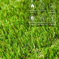 Outsunny Césped Artificial de 10 Piezas Alfombra Césped Artificial 30x30 cm con Altura de Hierba 25 mm Anti-UV Césped Sintético para Jardín Patio Balcón Verde Oscuro - details 5