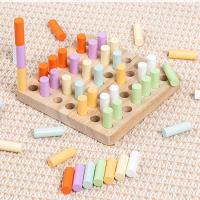 Juguetes Educativos Montessori Para Niños Bloques De Madera Coloridos Entrenamiento De Coordinación Ocular-Mano Y Conocimiento Cognitivo - details 6