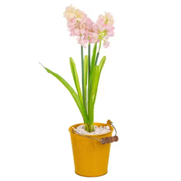 Maceta con flor artificial 10x10x27 - 1