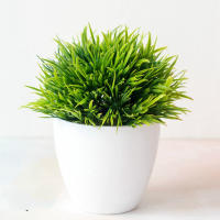 Planta Artificial De Bonsái Pequeña En Maceta Flores Verdes Falsas Ornamentos Para Decoración De Jardín Hogar Hotel Fiesta - details 18