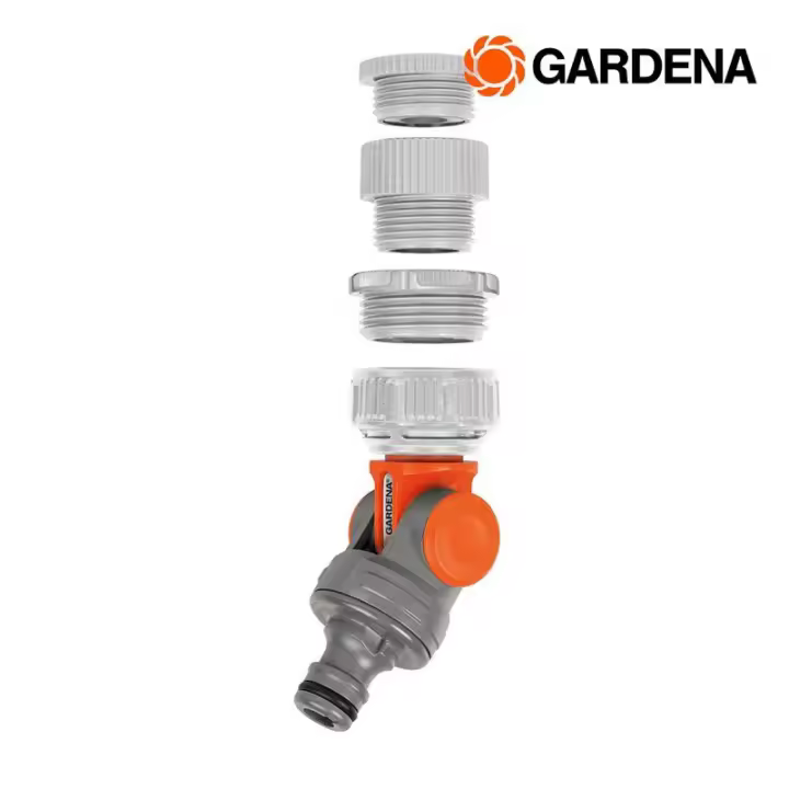 Conector Articulado con Adaptadores 1", 3/4", 5/8, 1/2" (Blíster) Gardena - 1