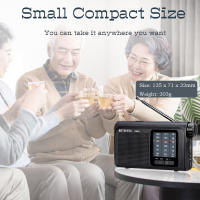 Retekess TR605 Radio Portátil FM/MW/SW Con Batería Recargable Y Altavoz Loud Speaker Para Ancianos Antena Externa De 1/4 De Pulgada Luz De Emergencia Y Buzzer - details 2