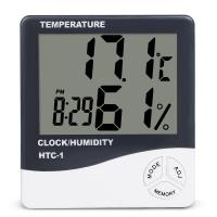 Medidor De Temperatura Y Humedad Digital HTC-1 HTC-1S Estación Meteorológica Con Reloj Para Interior Y Exterior Hygrometer - details 0