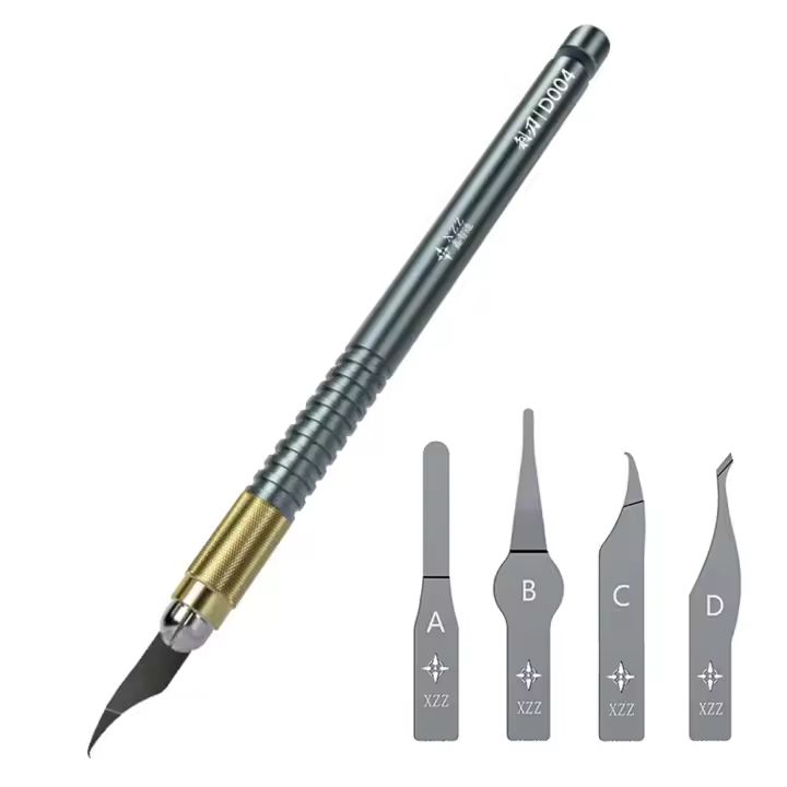 XZZ D004 Herramienta De Reparación De Hoja De Acero Para Quitar Pegamento En Knives IC Chip Phone NAND Hard Drive Pry Handle Edge - 1