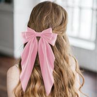 3Pcs Clip Para El Cabello Elegante De Lazo Grande En Satén Para Mujer Accesorios De Cabello Simples Y Solos Barretas De Moda - details 1