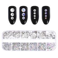 Kit De Rhinestones Para Uñas 3D Planos Y Laminados AB Y Transparentes De Vidrio Accesorios Para Manicura DIY Adornos De Uñas - details 6