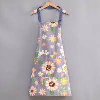 Delantal De Cocina Para Mujer Con Estampado De Girasol De Dibujos Animados Verano Ajustable Antigrasa Sin Mangas Material De Algodón - details 4