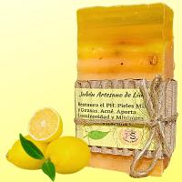 3 Jabones Artesanales Naturales de Limón. Pieles Grasas, Luminosidad, Antiséptico, Acné, Minimiza Manchas. Hecho a mano en España. Pumarshop Cinnia Natura. - details 0