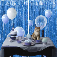 Juego De 1 Pieza De Cortina De Foil Dorado De 9.8 Pies Para Fondo De Fotografía De Cumpleaños Decoración De Fiesta Streamers De Aluminio - details 16