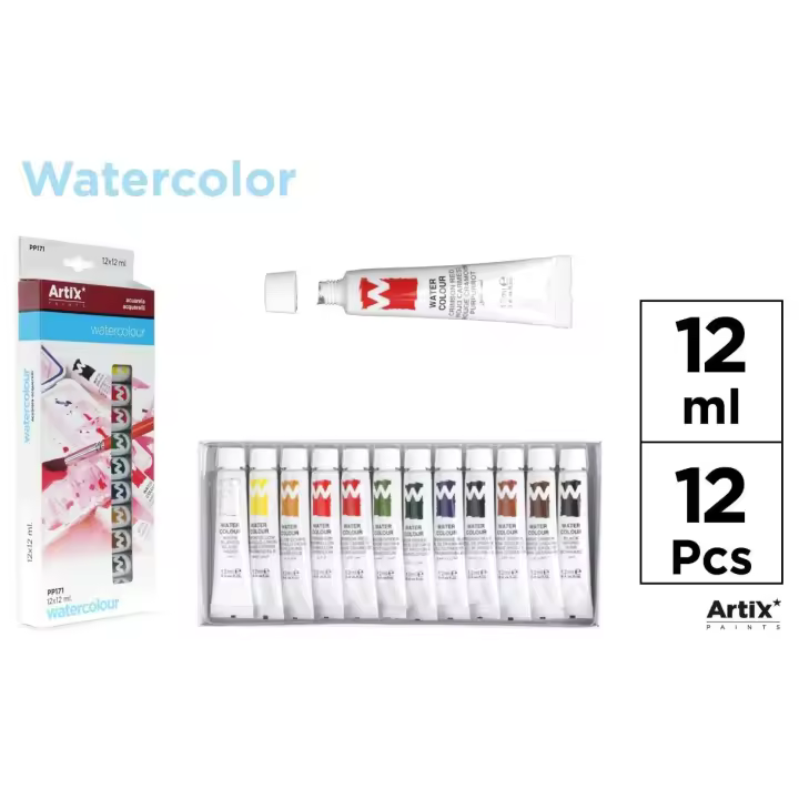 LILI HOME Pack de 12 Tubos de Pinturas Tempera / Óleo / Acuarela / Acrílica / Textil ARTIX 12 ml cada Tubos - Las pinturas al óleo ARTIX están elaboradas con pigmentos de alta pureza, lo que garantiza colores brillantes y vivos que perduran con el tiem - 1