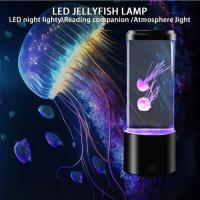 Lámpara De Medusa De Jalea Lava Con 7 Colores Luz Nocturna Del Océano Para Decoración De Escritorio Dormitorio Regalo LED De Modo De Control Por Interruptor - details 5