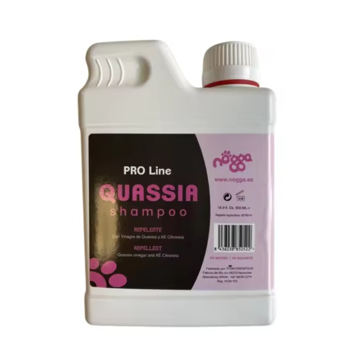 NOGGA  Champú  Antiparasitario Quassia 500ml - Champú Para Perros 500ml - Nogga Pro Line Para Perros 500ml - Champú Antiparásitos Para Perros - Champú Protección Natural Frente a Pulgas Y Garrapatas - 1