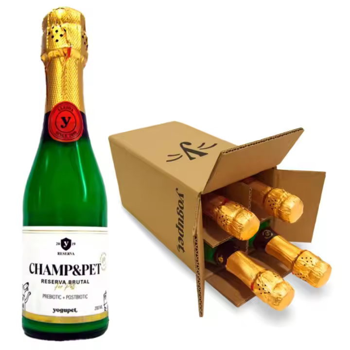 Champ&Pet 200ml – Yogupet. Kefir para Perros y Gatos. Alimento complementario para Perros y Gatos. - Probiótico natural para mejorar la salud de tus mascotas Pack de 4 unidades - 1