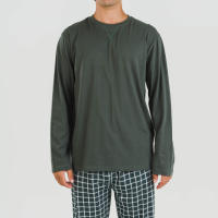 Pijama de Hombre 100% Algodón, Camiseta Manga Larga y Pantalón Largo TRAMAS+ - details 3