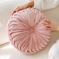Cojín Redondo De Calabaza De Velours Para Decoración Del Hogar Cojín Grande Plisado Para Sofá Silla Coche Rojo Naranja Decoración De Navidad - details 8