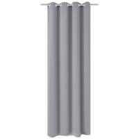 vidaXL Cortina Opaca con Ojales de Metal 270x245cm Decoración para Hogar Color Gris,  Marrón,  Negro y mas - details 0